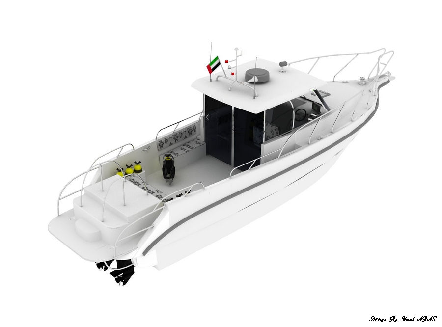 Diving 35-Pilot Cabin - Diving tekne tasarımı