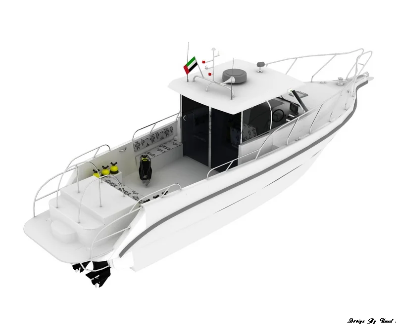 Diving 35-Pilot Cabin tekne tasarımı — Umut Aras